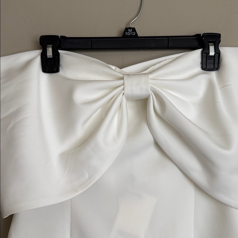 NWT- Sonya Moda Belluno Off the Shoulder Minidress, White, Large - Picture 7 of 12